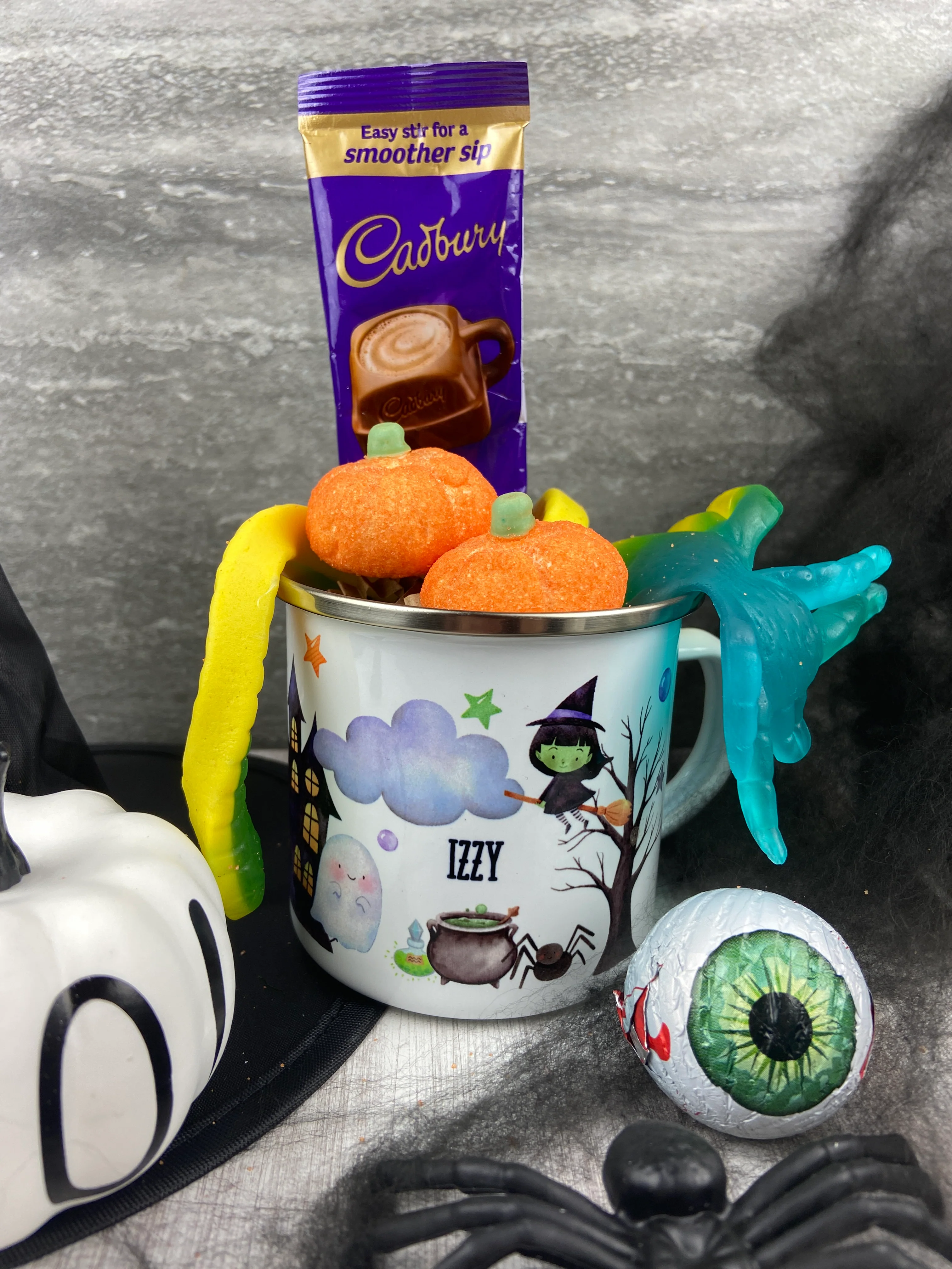 Personalised Haunted House Halloween Enamel Mug - Image 4
