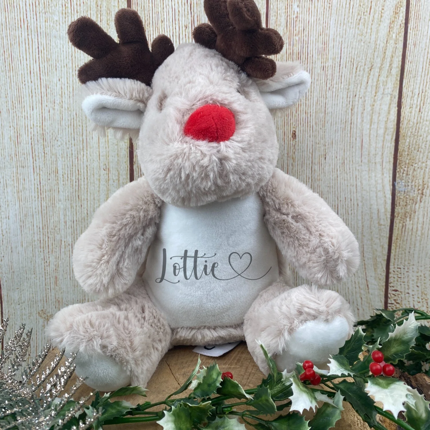 Personalised Heart Name Teddy - Pink Unicorn - Image 8