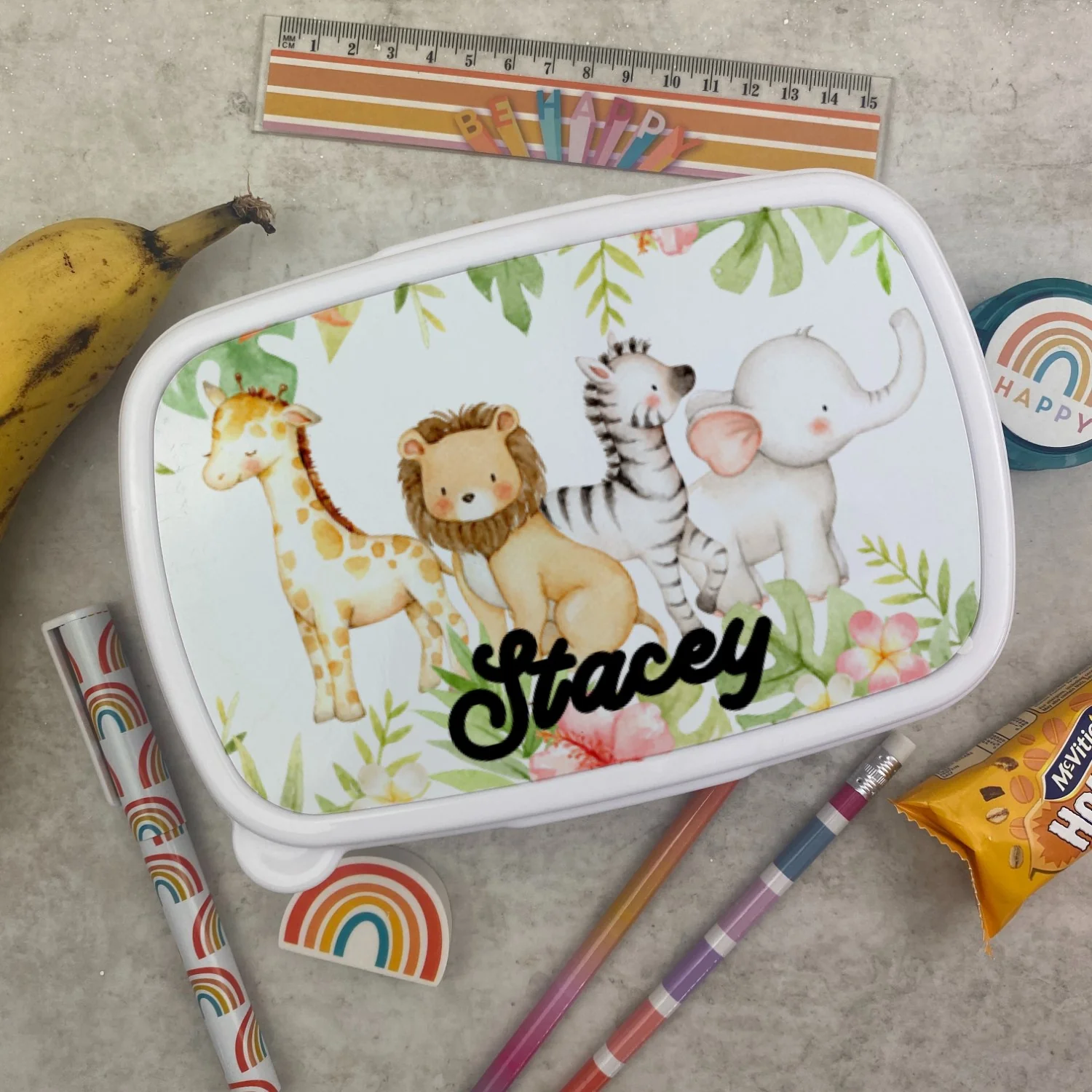 Personalised Jungle Animals Lunchbox