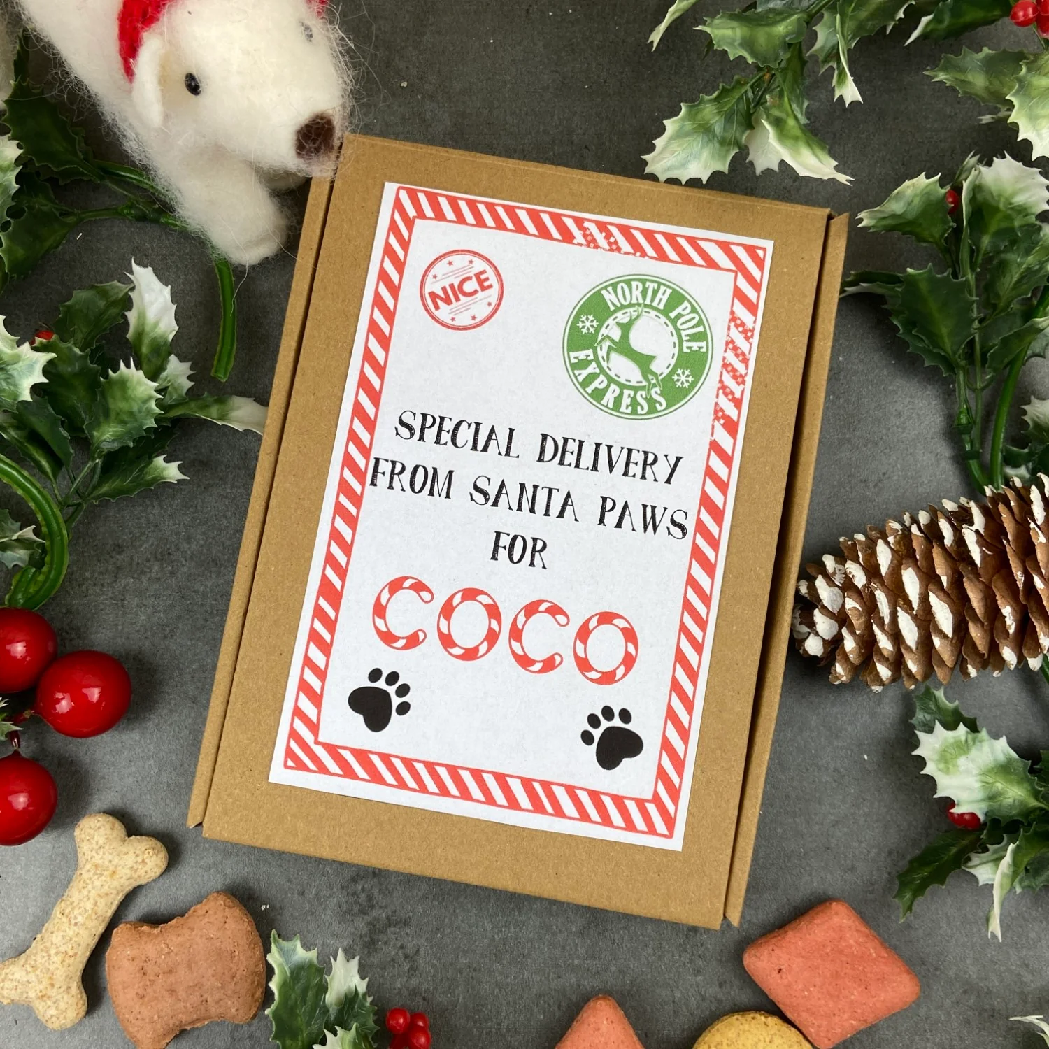 Personalised Little Box Of Dog Treats - Special Delivery - Image 2