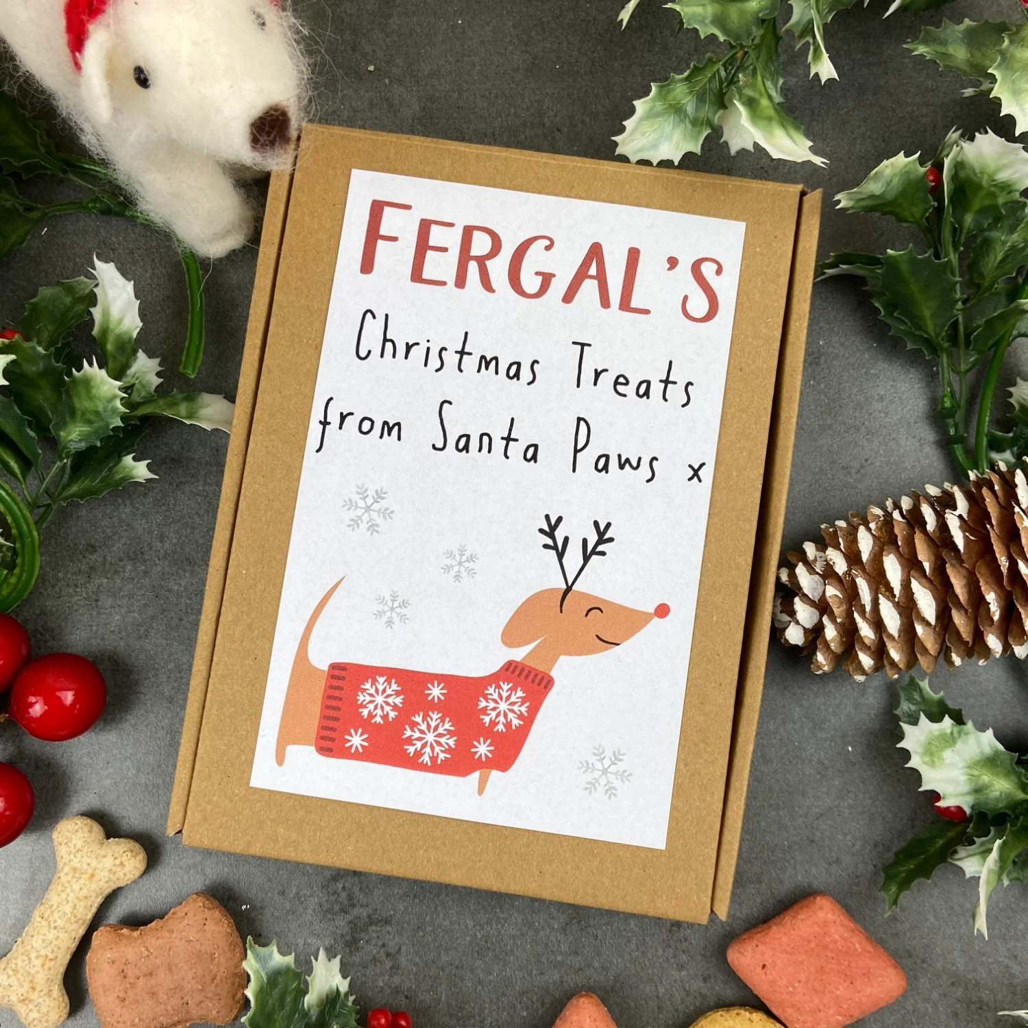 Personalised Little Dog Treat Box - A Christmas Treat! - Image 5
