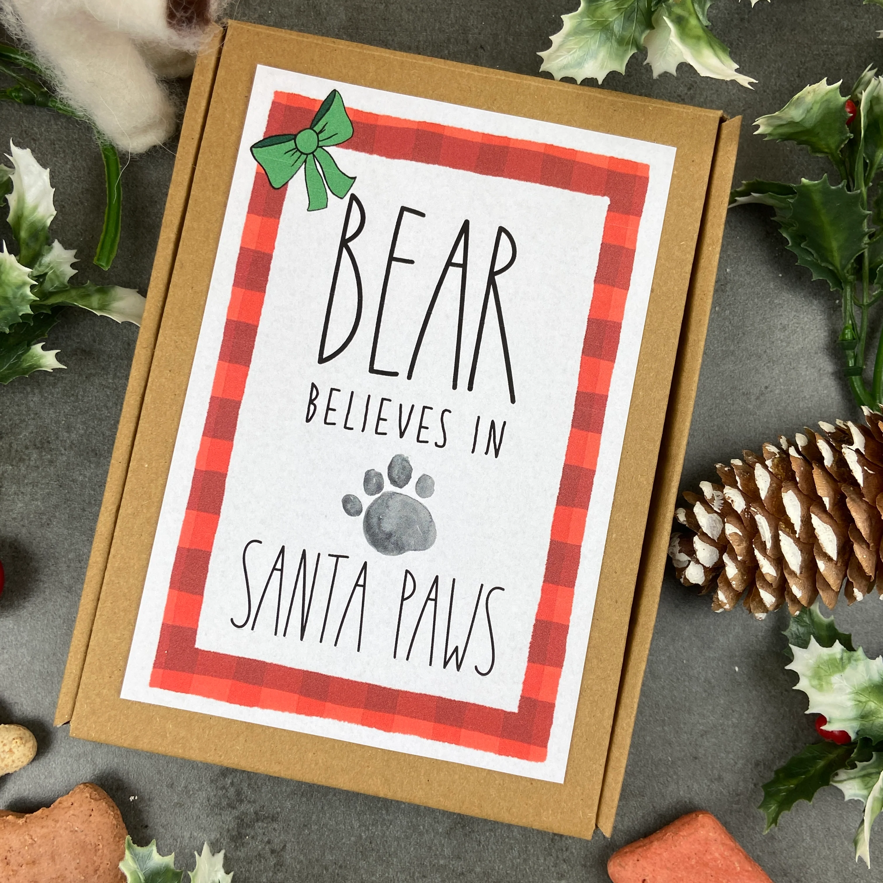 Personalised Little Dog Treat Box - '… Believes In Santa Paws' - Image 5