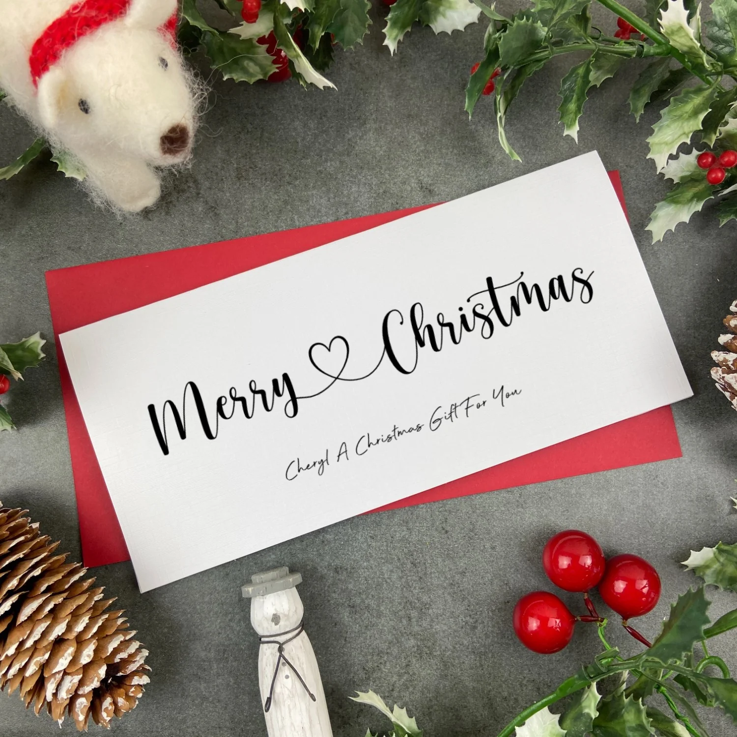 Personalised 'Merry Christmas' Money Wallet - Image 3