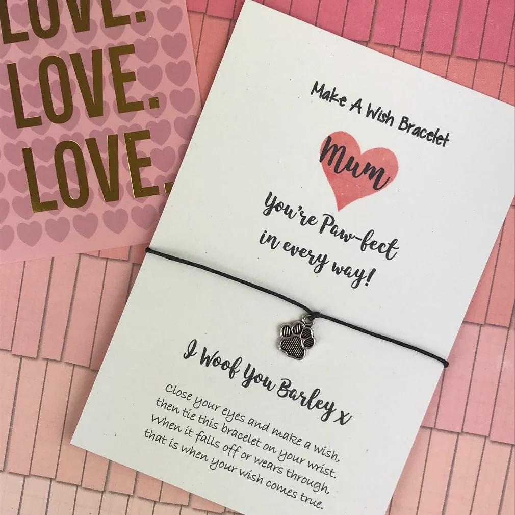 Personalised Mum Your Paw-fect In Every Way Wish Bracelet - Image 4