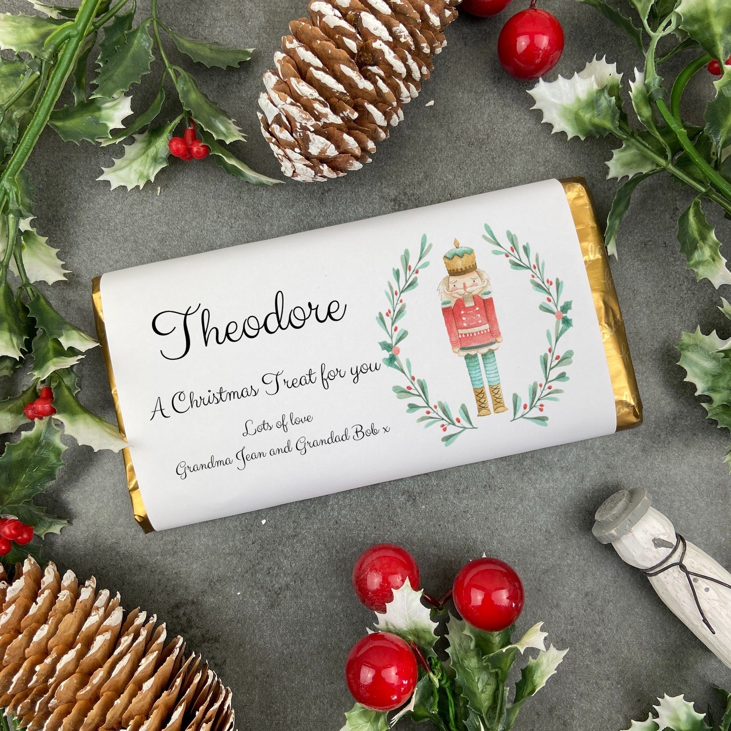 Personalised Nutcracker Christmas Chocolate Bar - Image 4