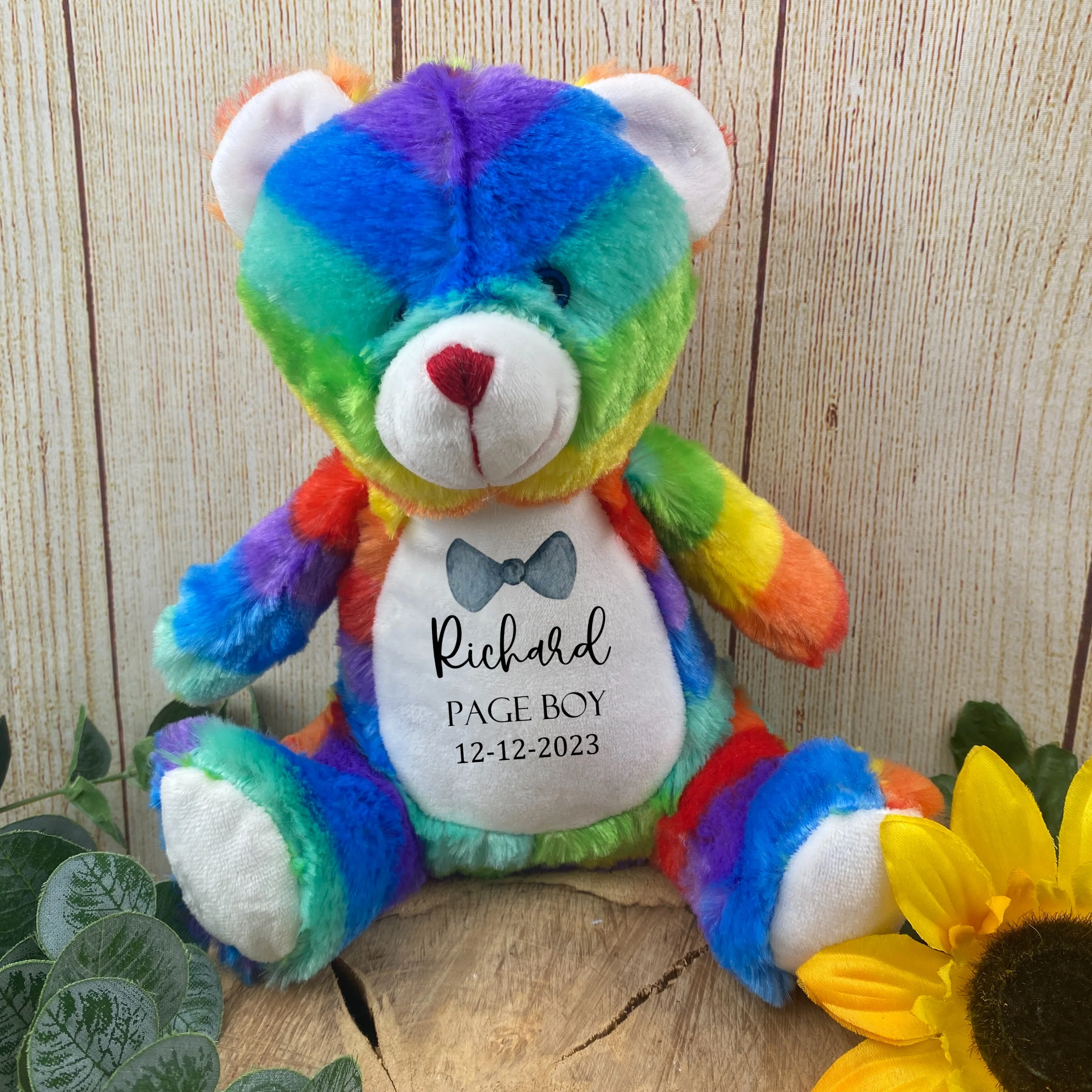 Personalised Page Boy Teddy - Bow Tie Design - Image 4
