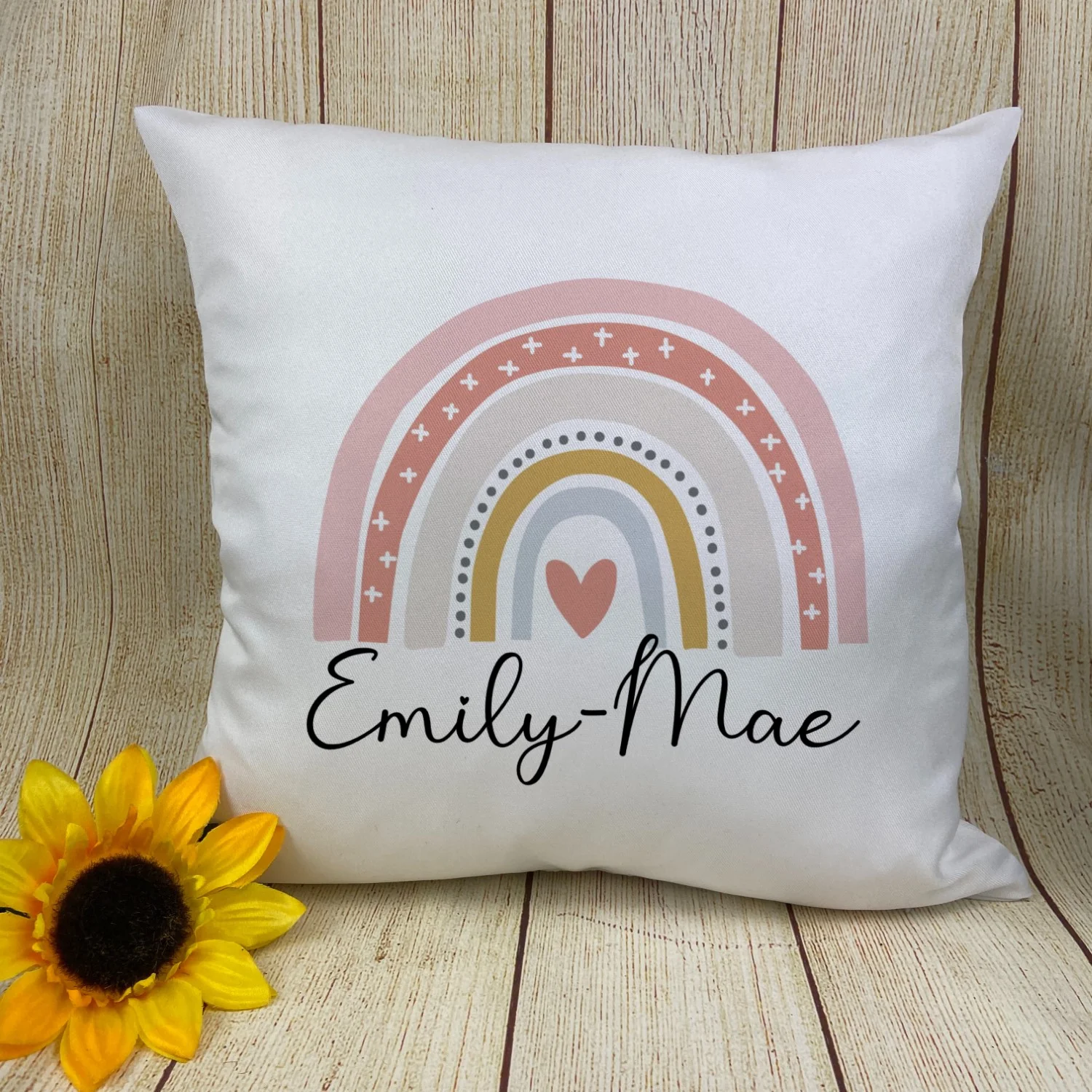 Personalised Pastel Rainbow Cushion - Image 3