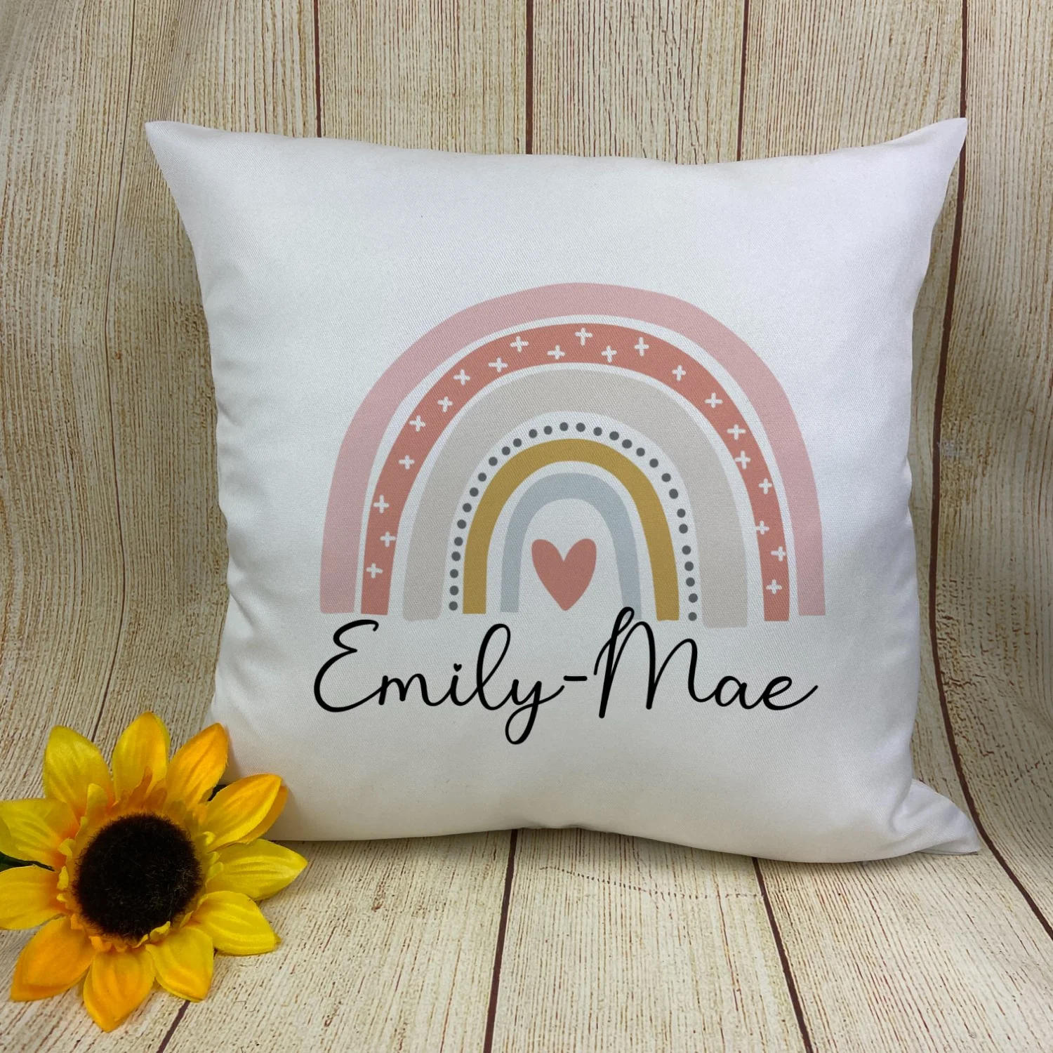 Personalised Pastel Rainbow Cushion - Image 4