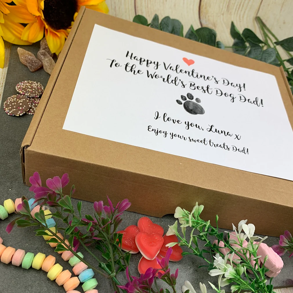 Personalised Pawfect Dog Dad Valentines Sweet Box - Image 3
