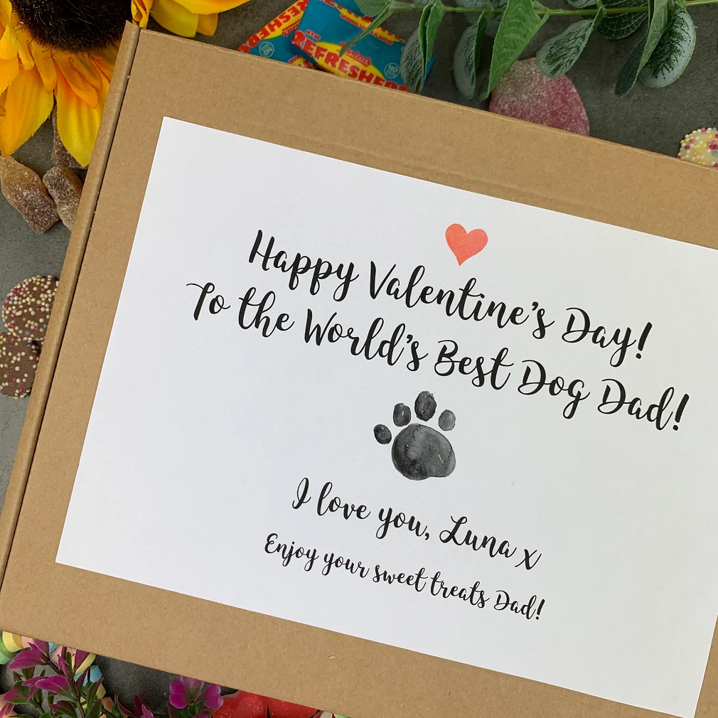 Personalised Pawfect Dog Dad Valentines Sweet Box - Image 4