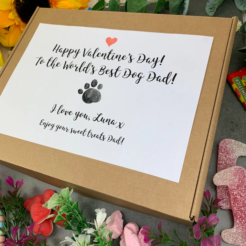 Personalised Pawfect Dog Dad Valentines Sweet Box - Image 5