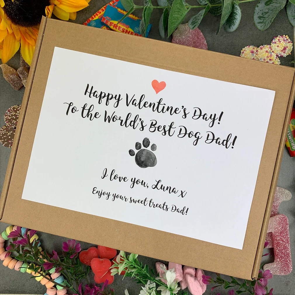 Personalised Pawfect Dog Dad Valentines Sweet Box - Image 6