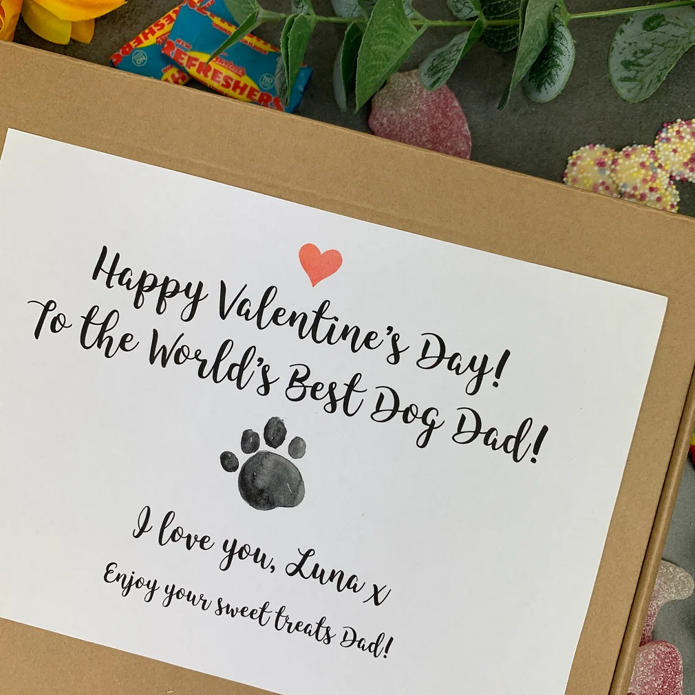 Personalised Pawfect Dog Dad Valentines Sweet Box - Image 7