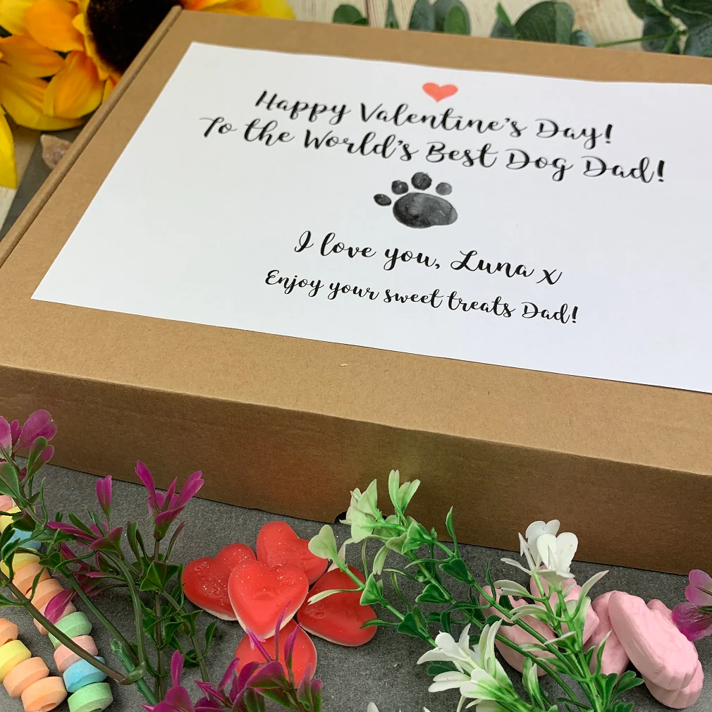 Personalised Pawfect Dog Dad Valentines Sweet Box - Image 8