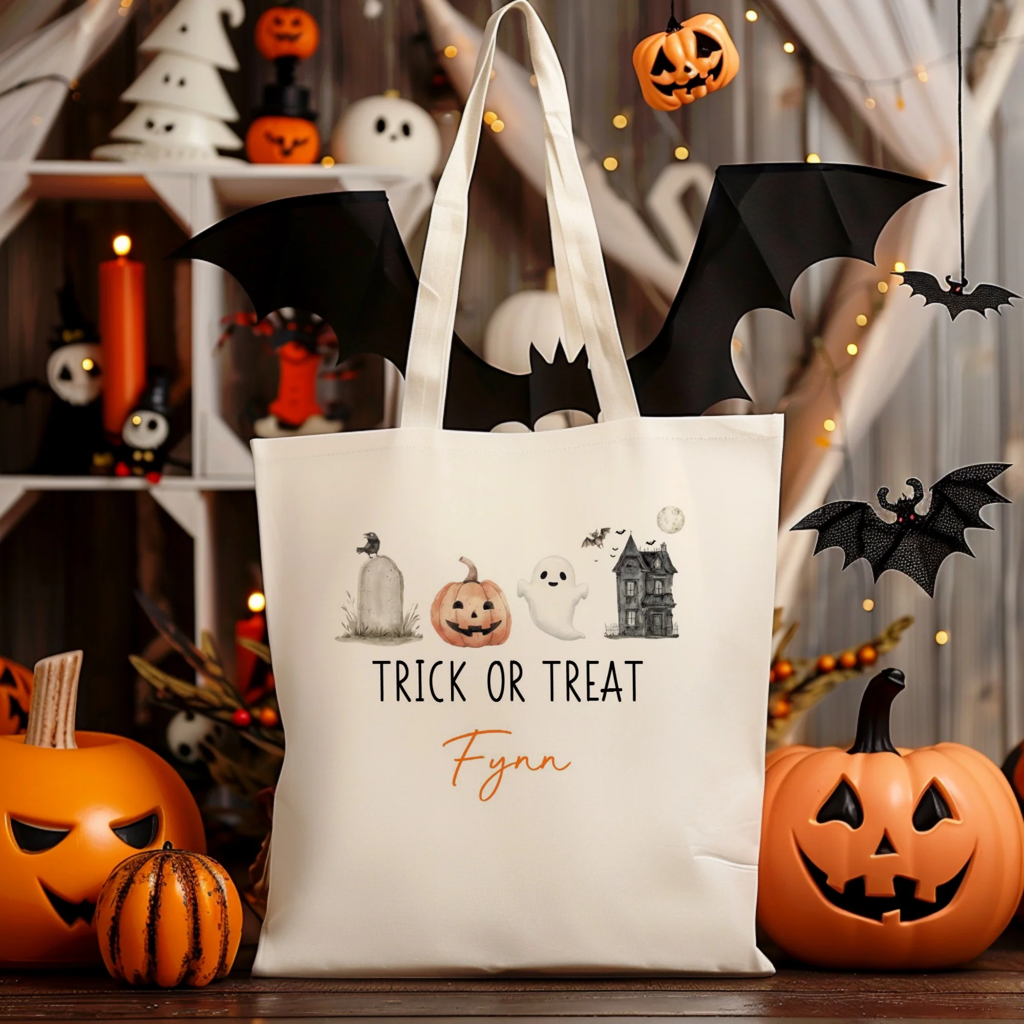 Personalised Spooky Season Trick or Treat Bag