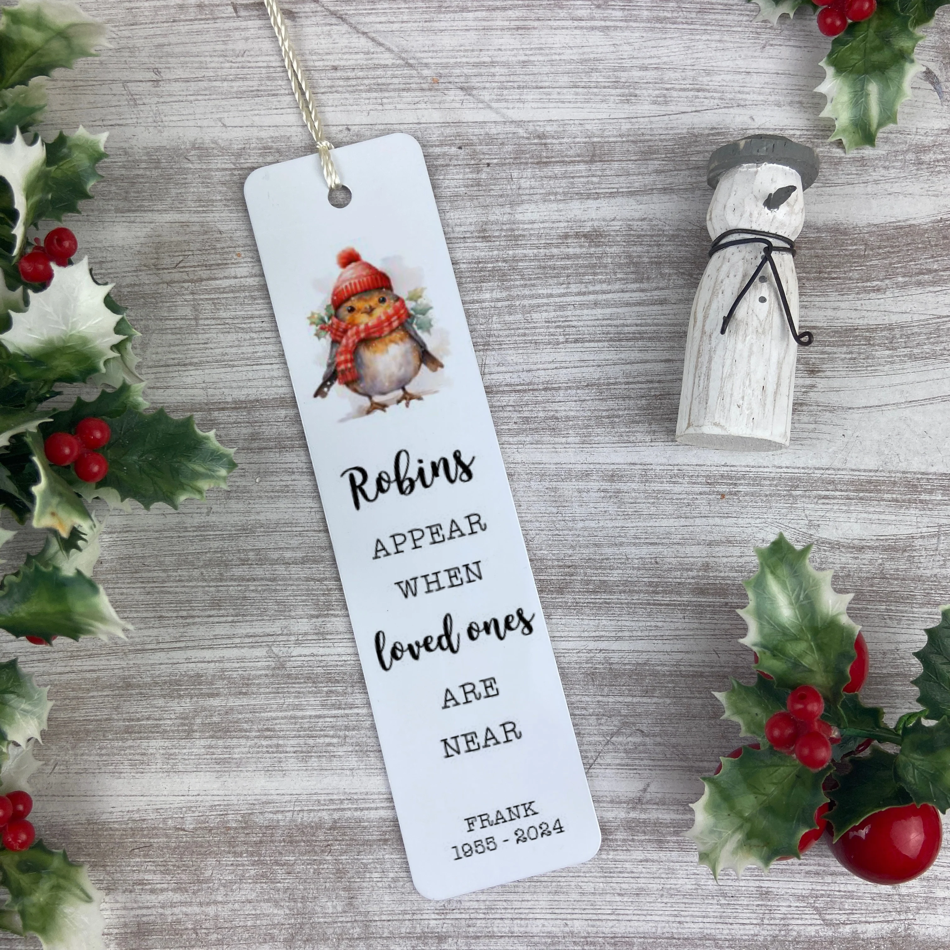 Personalised Robin Bookmark