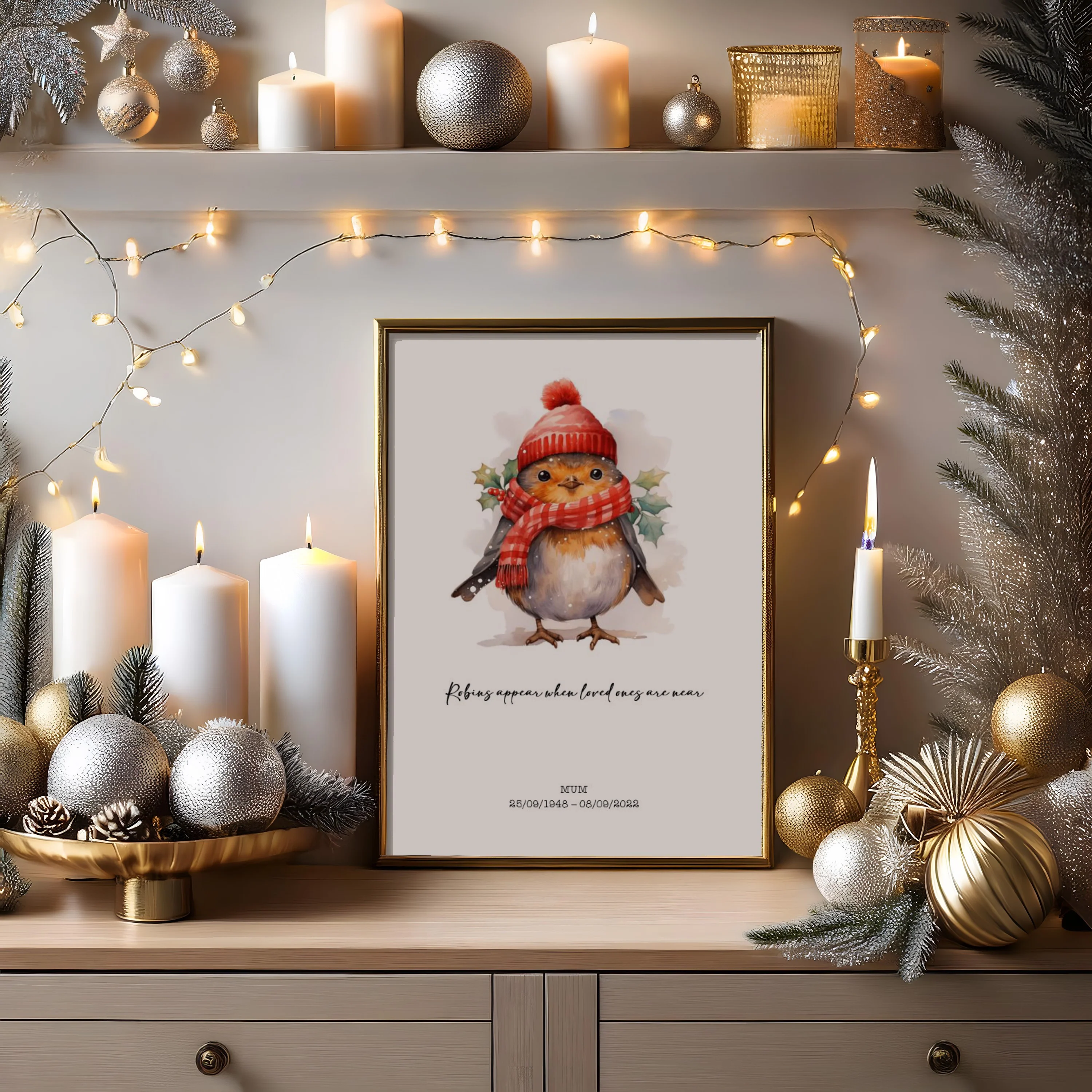 Personalised Robin Remembrance Print - Image 2