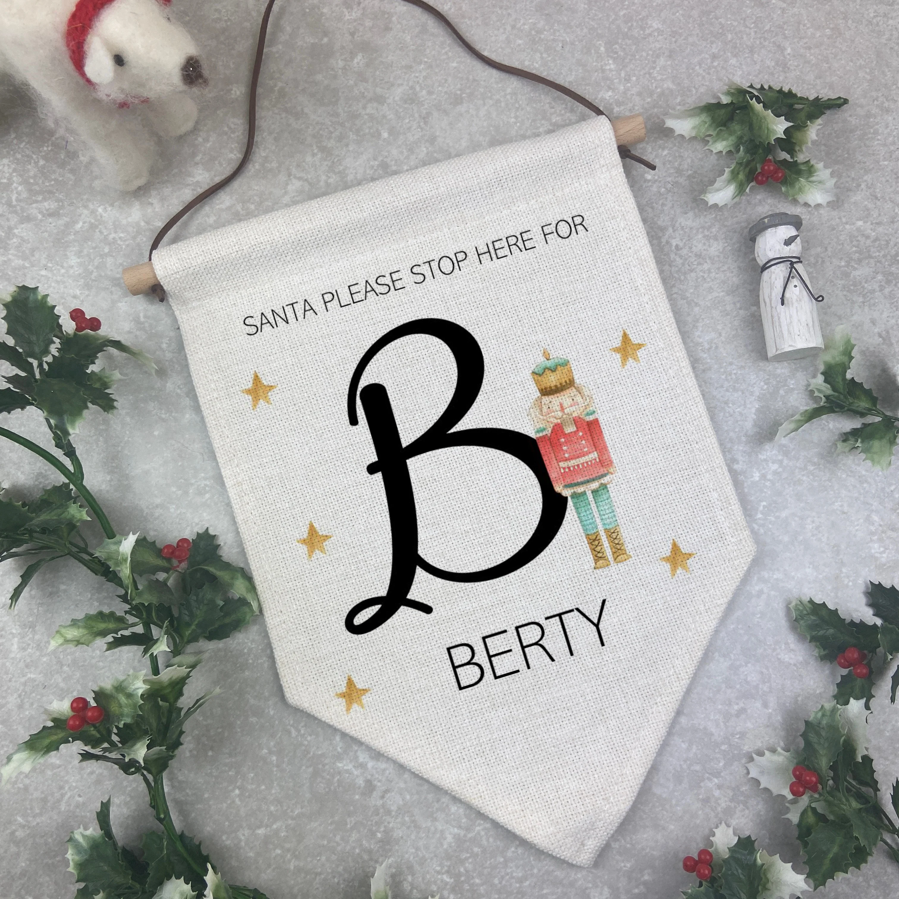 Personalised Santa Stop Here Sign - Nutcracker/ Ballerina - Image 6