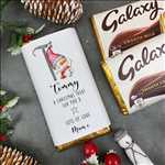 Personalised Snow Boy Initial Christmas Chocolate Bar - Image 3