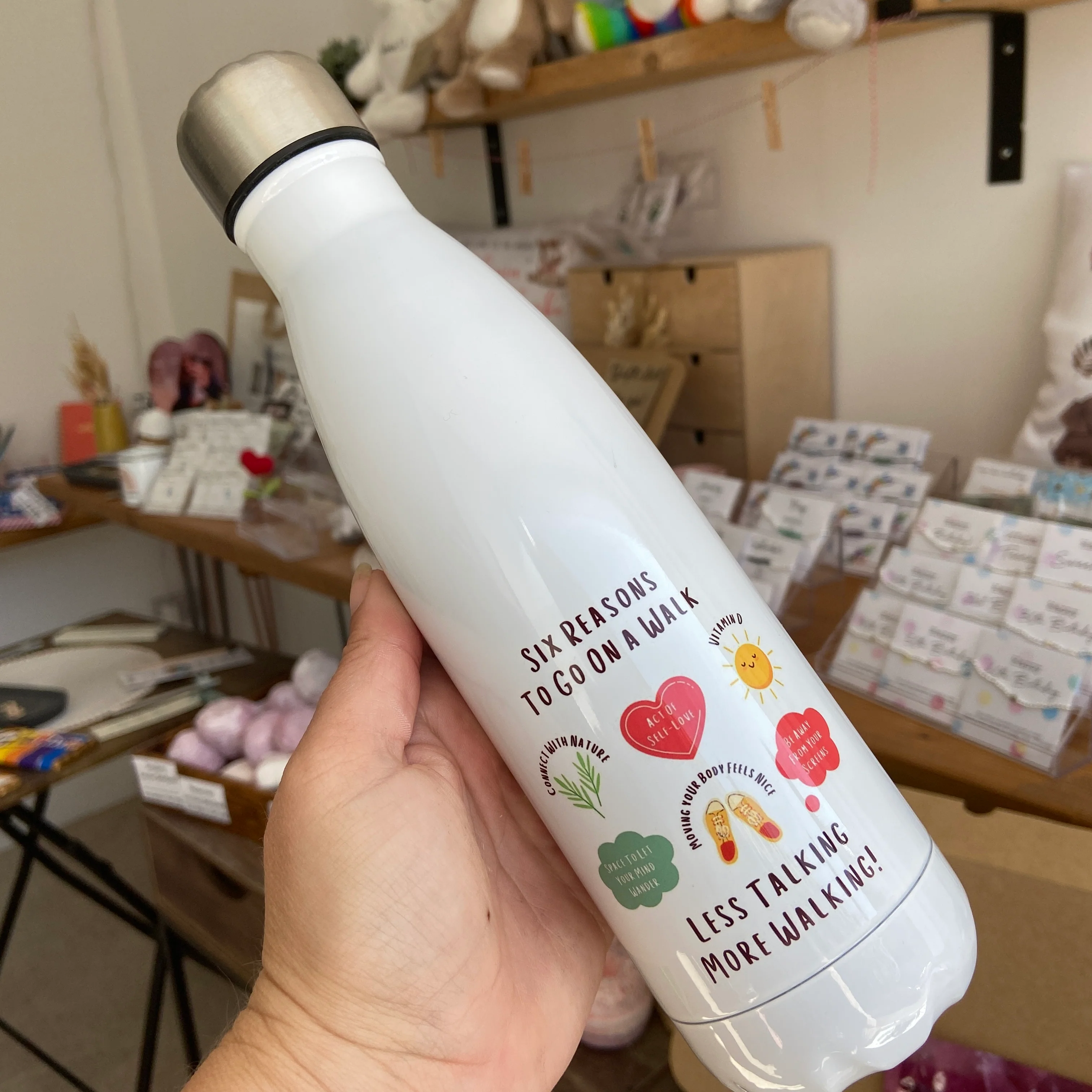 Less Talking More Walking Water Bottle! - Image 3