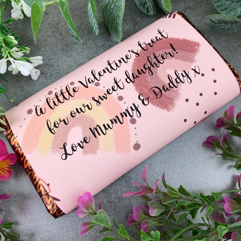 Personalised Sweet Daughter Valentine Chocolate Bar