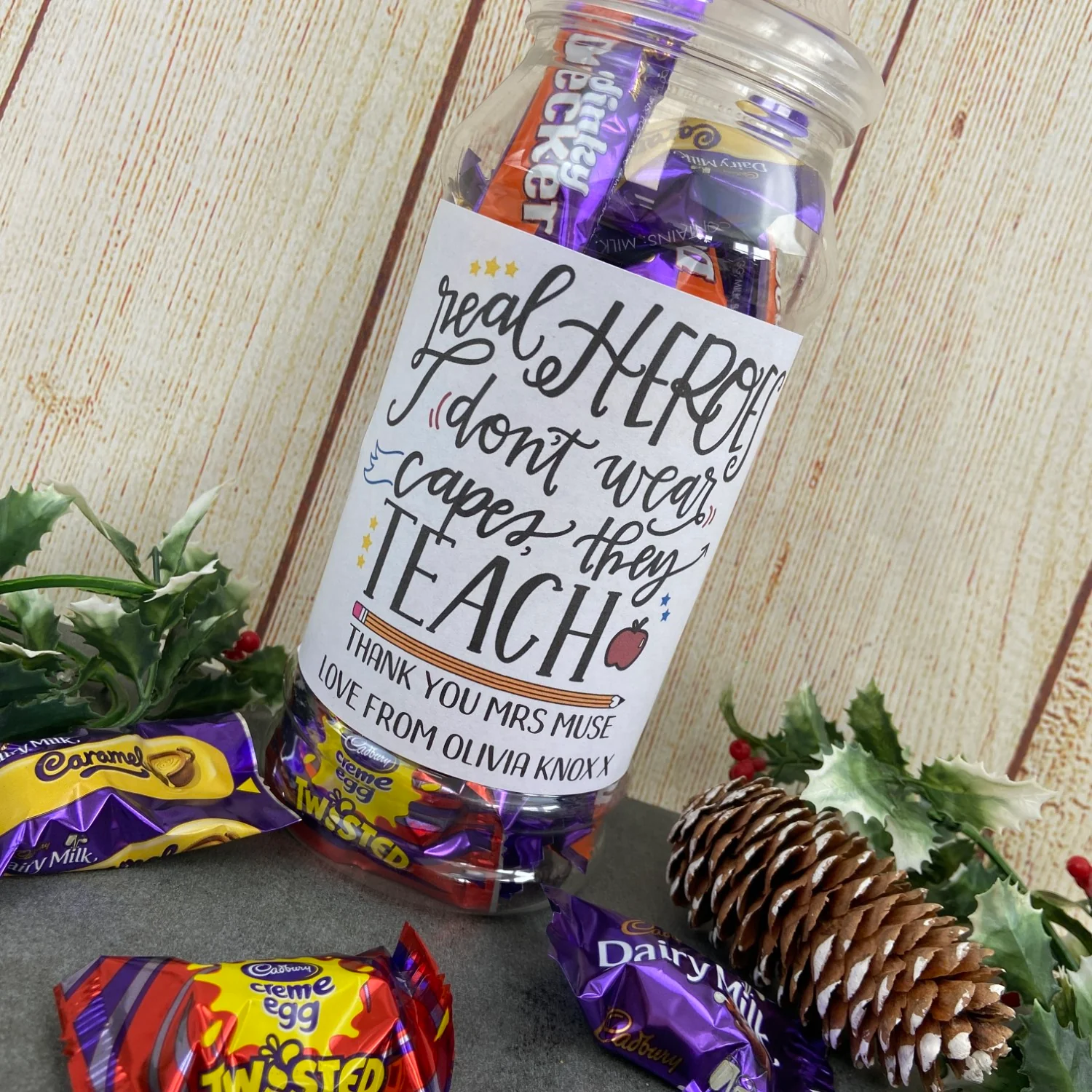 Personalised Teacher Christmas Gift Jar - Image 2