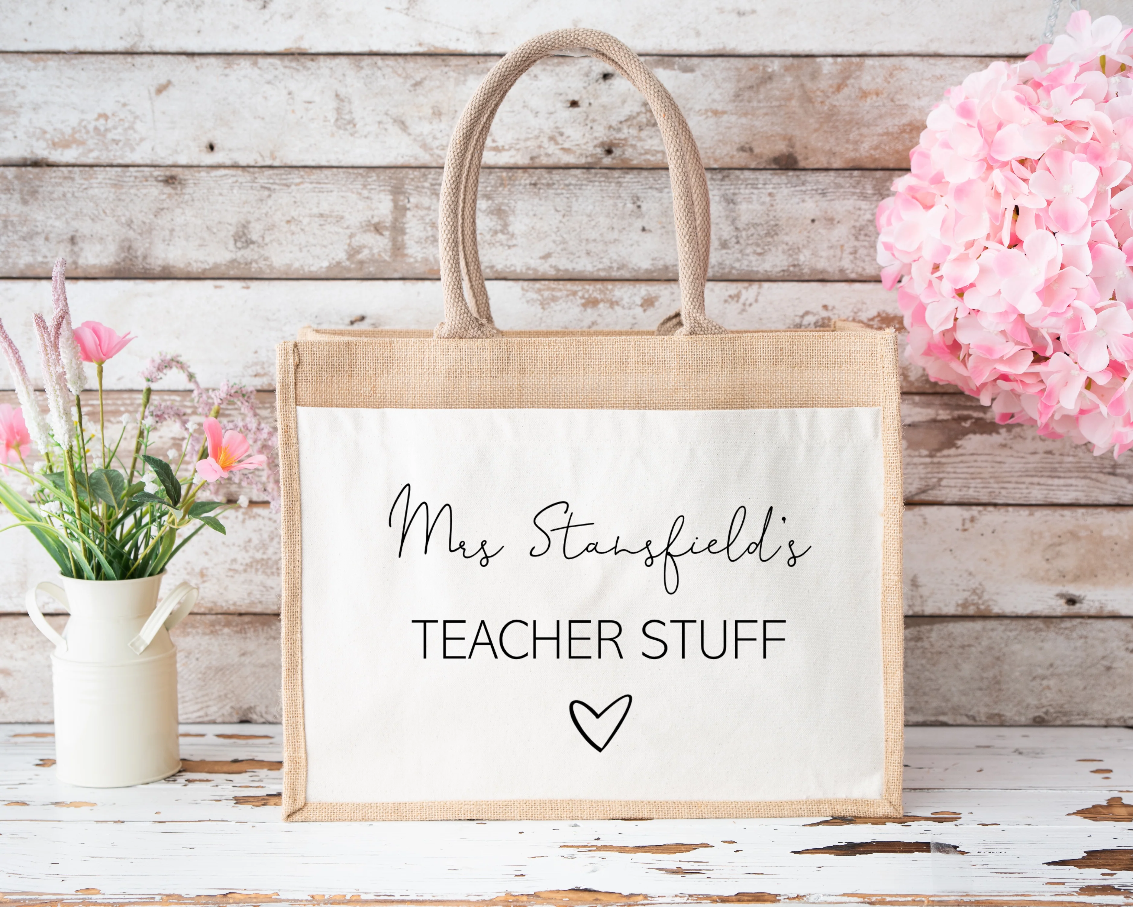 Personalised Teacher Jute Bag - Image 3