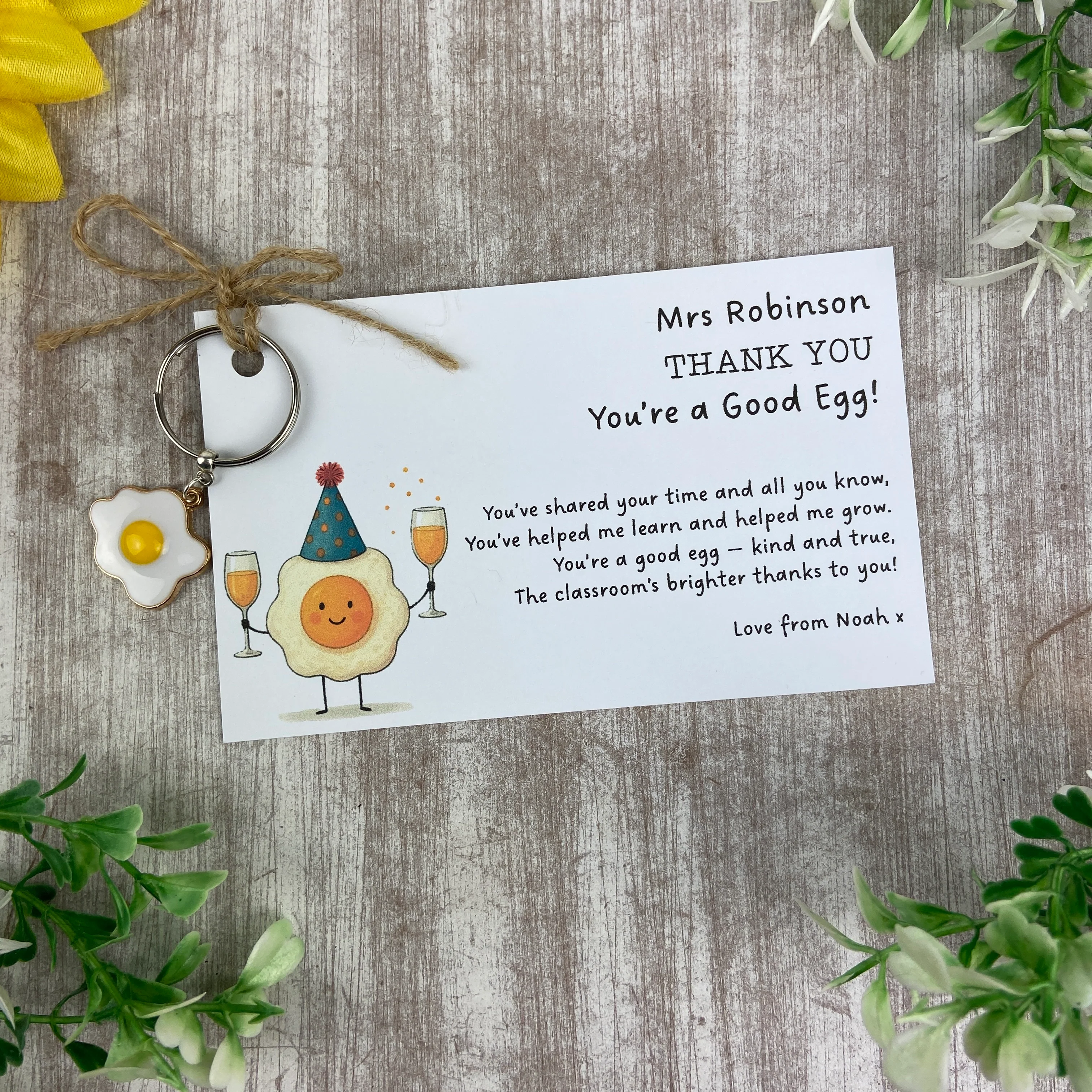 Personalised Teacher Keyring – You’re a Good Egg - Image 5