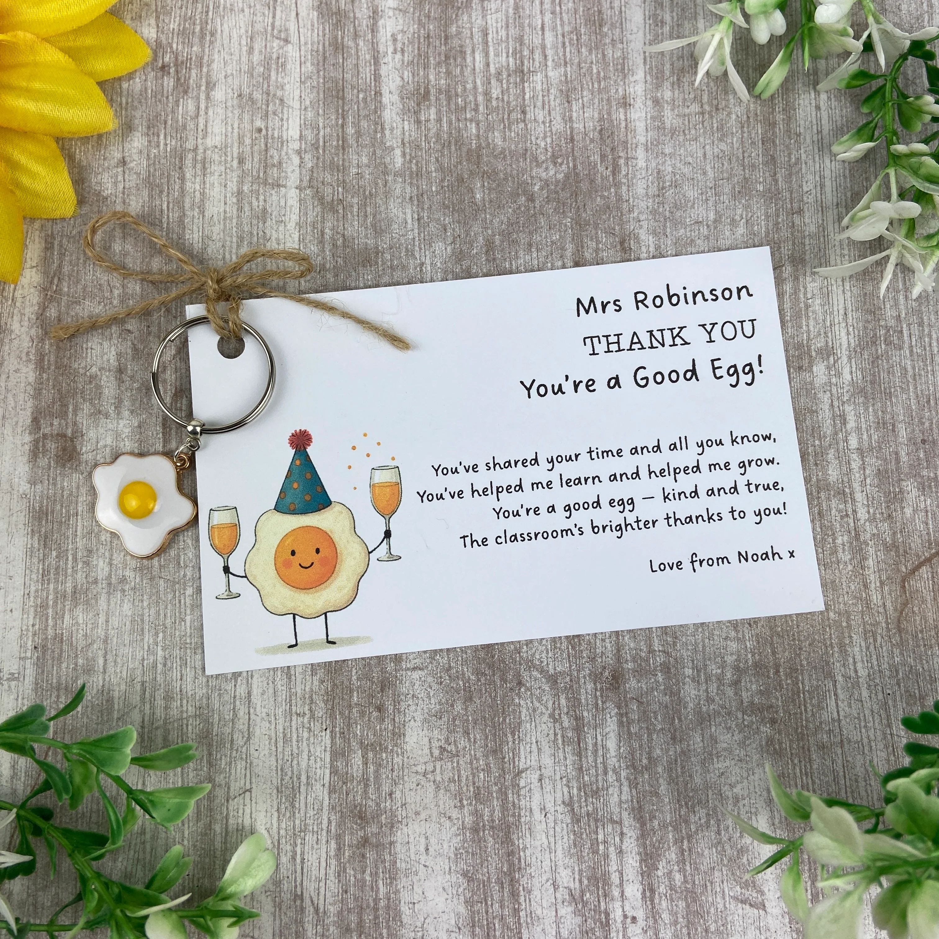 Personalised Teacher Keyring – You’re a Good Egg - Image 7