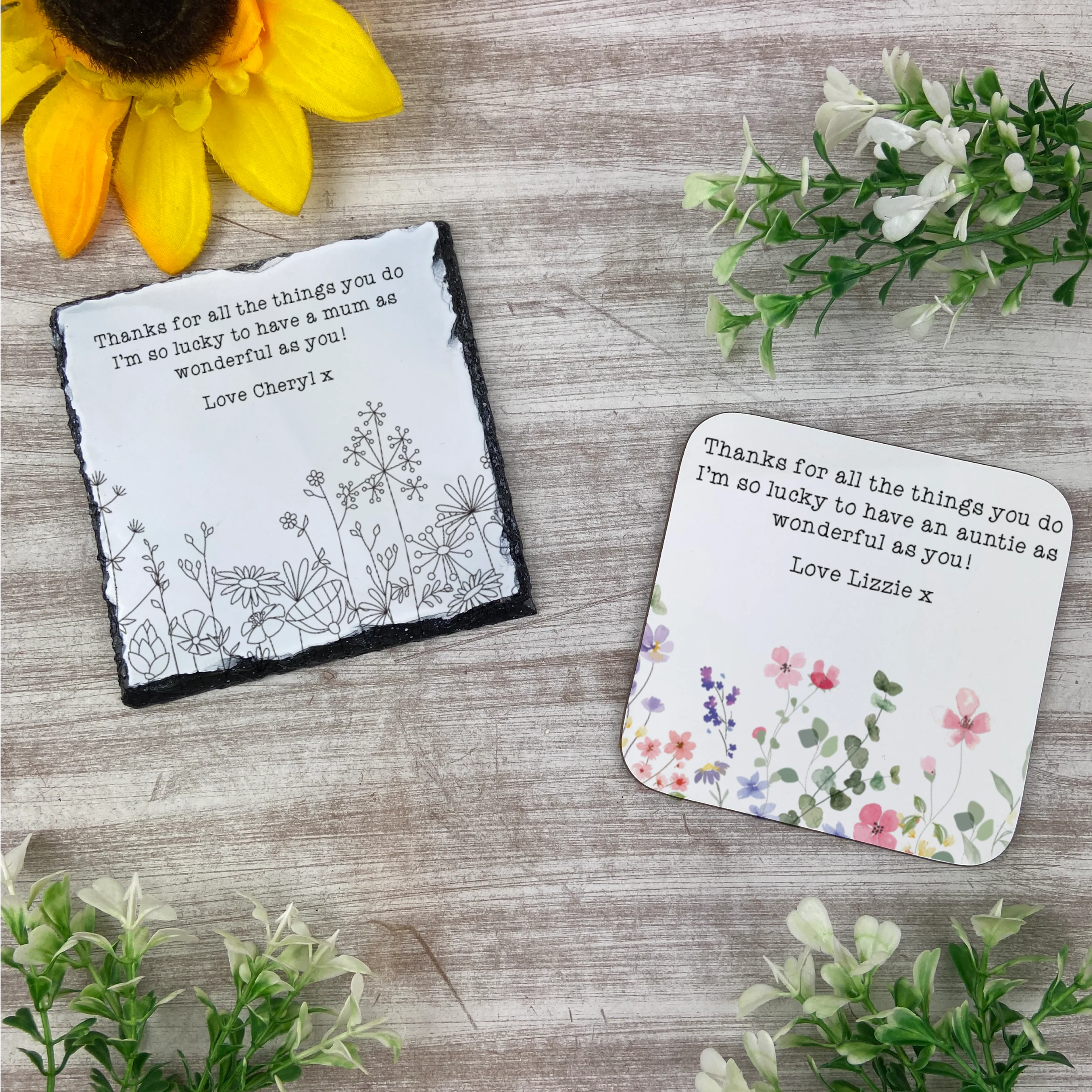 Personalised Thank You Coaster