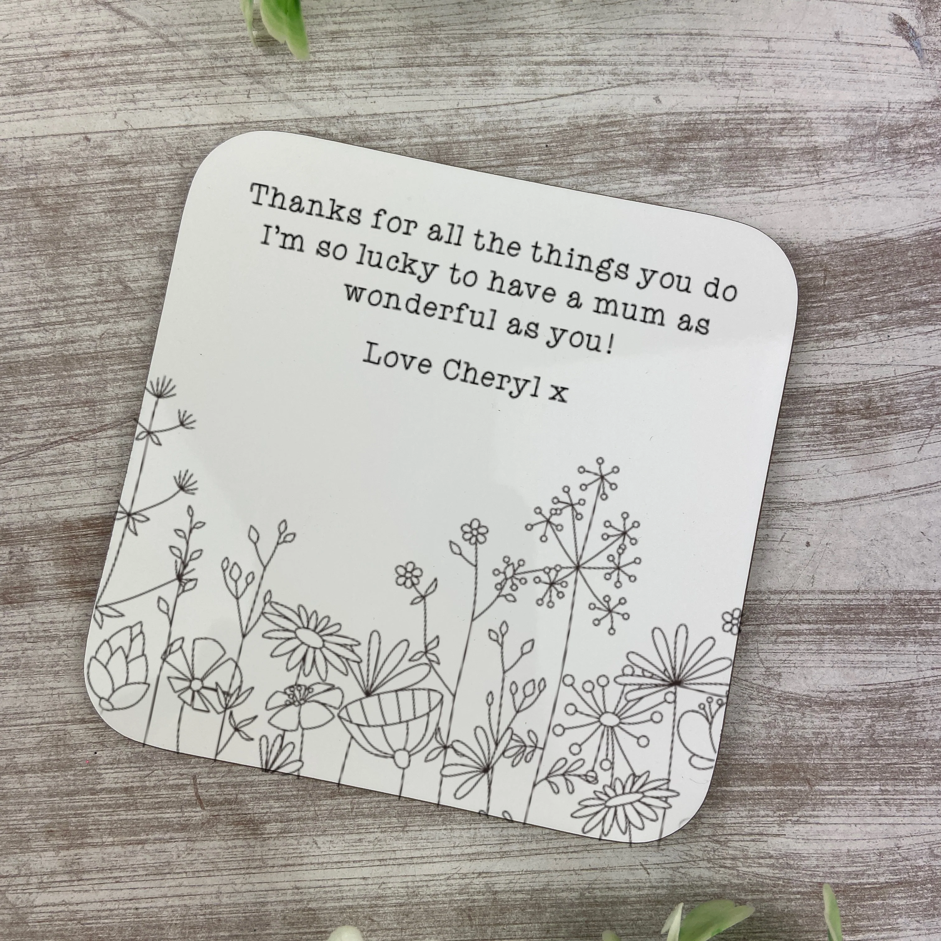 Personalised Thank You Coaster - Image 3