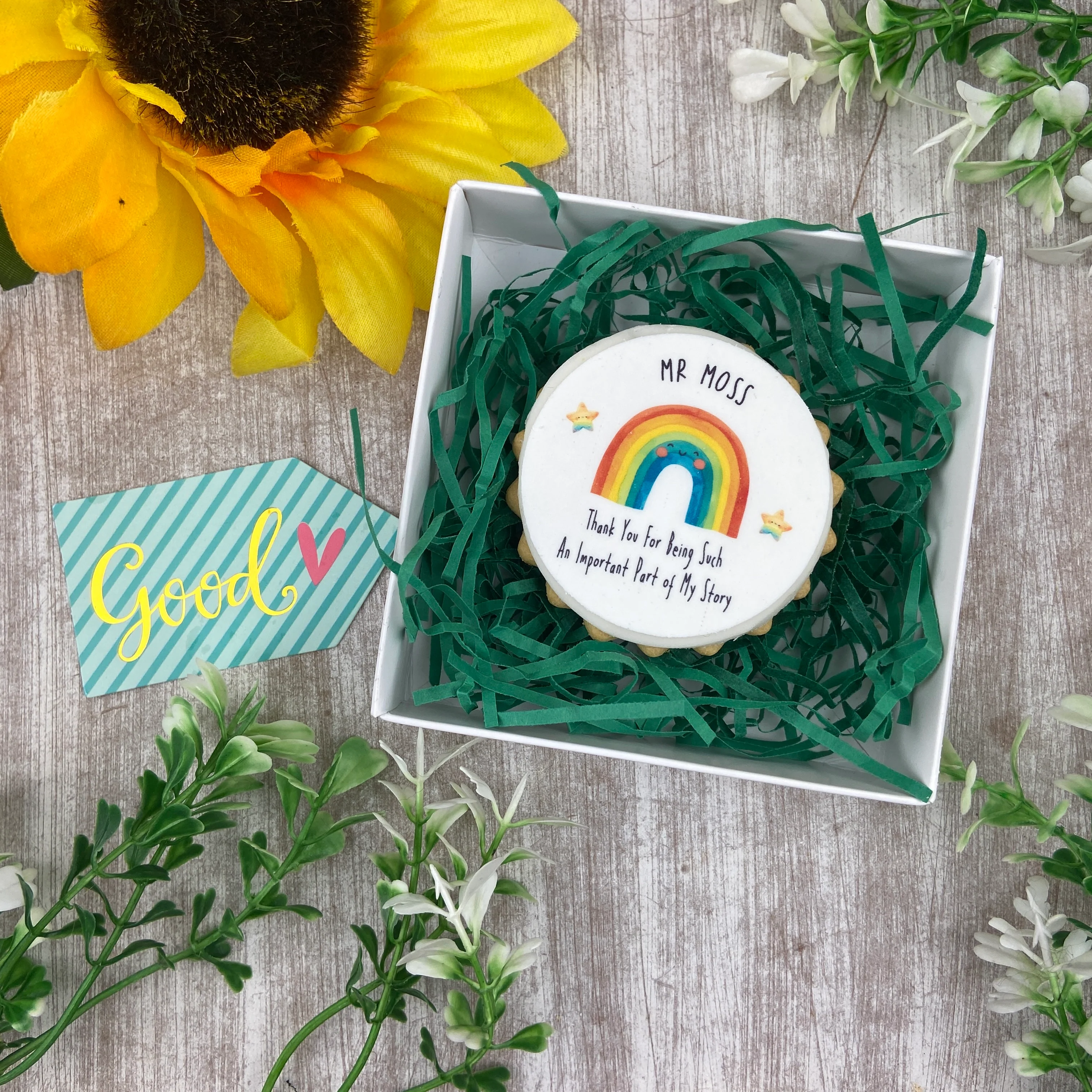 Personalised Thank You Rainbow Iced Biscuit - Image 9