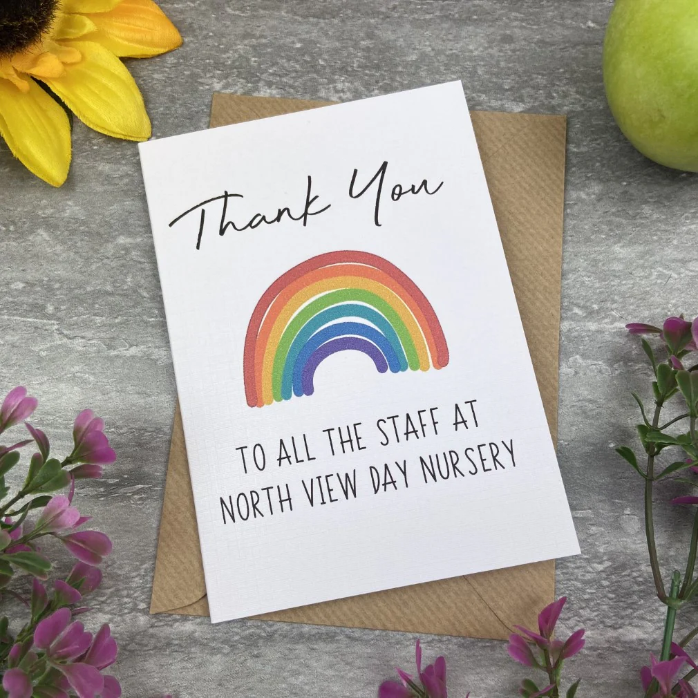 Personalised 'Thank You To All The Staff' Card