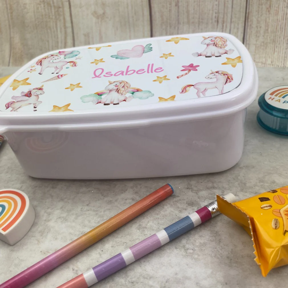 Personalised Unicorn Lunchbox - White - Image 8