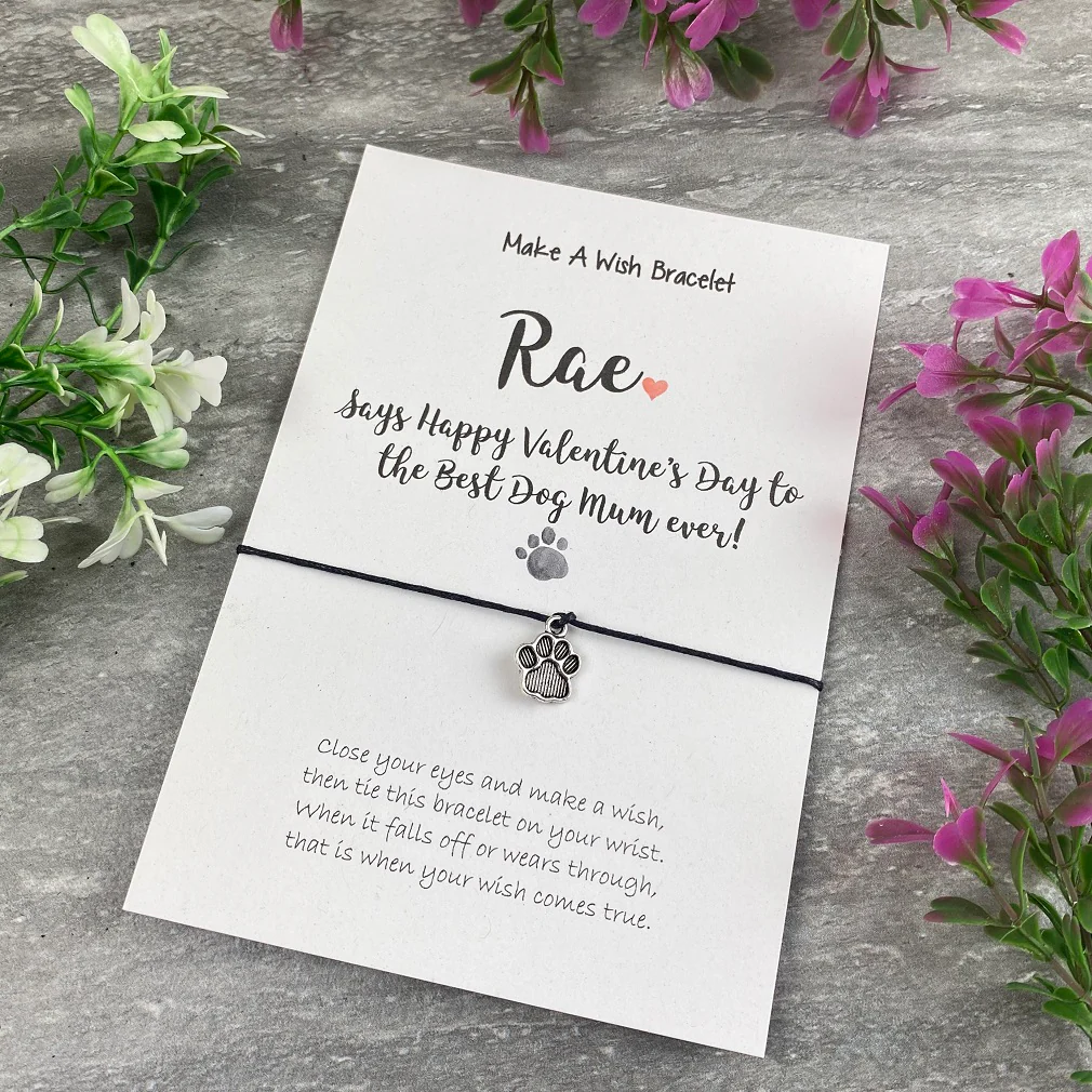 Personalised Valentine's Best Dog Mum Wish Bracelet - Image 6