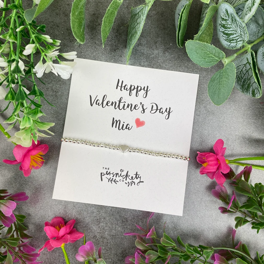 Personalised Valentine's Day Love Heart Beaded Bracelet - Image 2