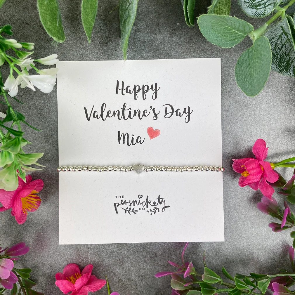 Personalised Valentine's Day Love Heart Beaded Bracelet - Image 4