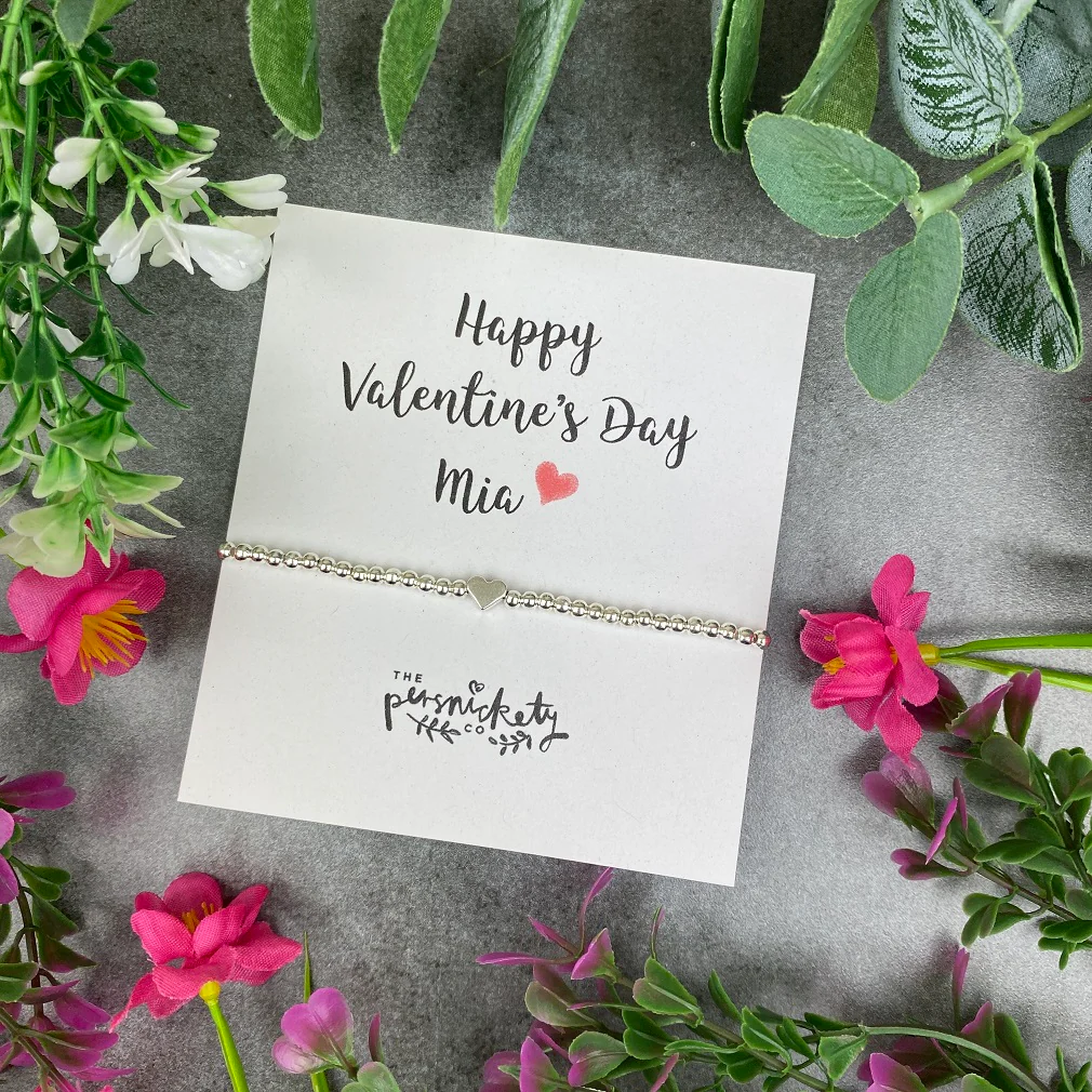 Personalised Valentine's Day Love Heart Beaded Bracelet - Image 7