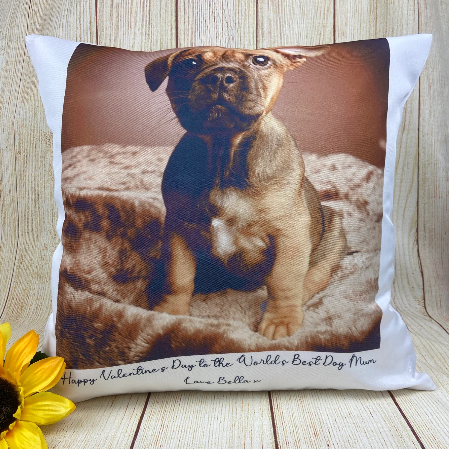 Personalised Valentines Dog Mum Cushion - Image 3