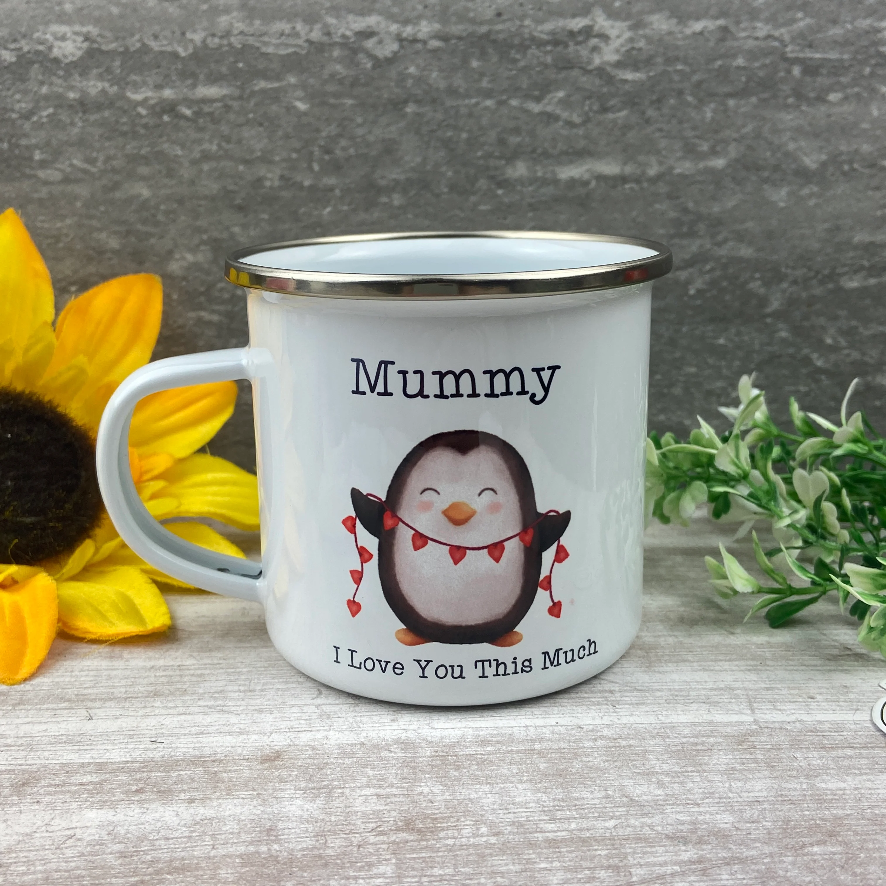 Mummy I Love You This Much Enamel Mug - Image 3