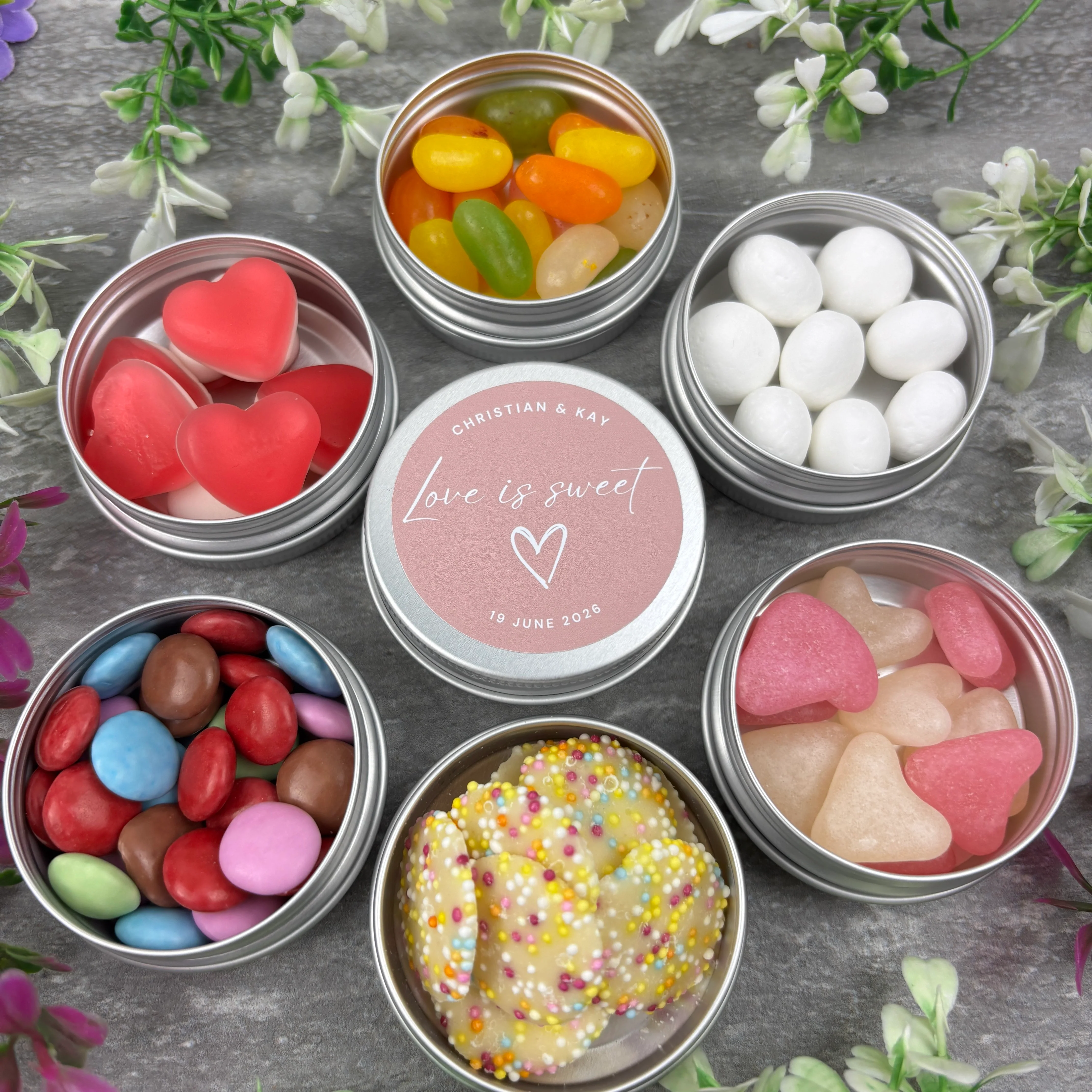 Love Is Sweet Wedding Favours | Personalised Sweet Tins - Image 8