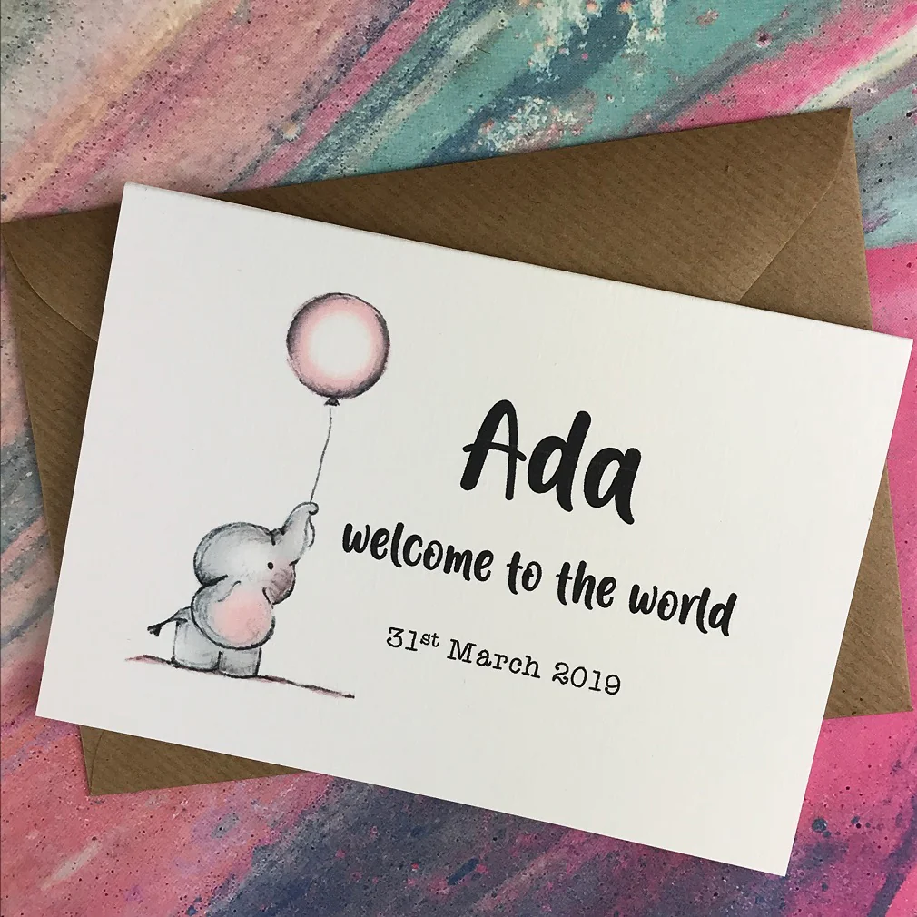 Personalised Welcome To The World Baby Girl Card - Image 4
