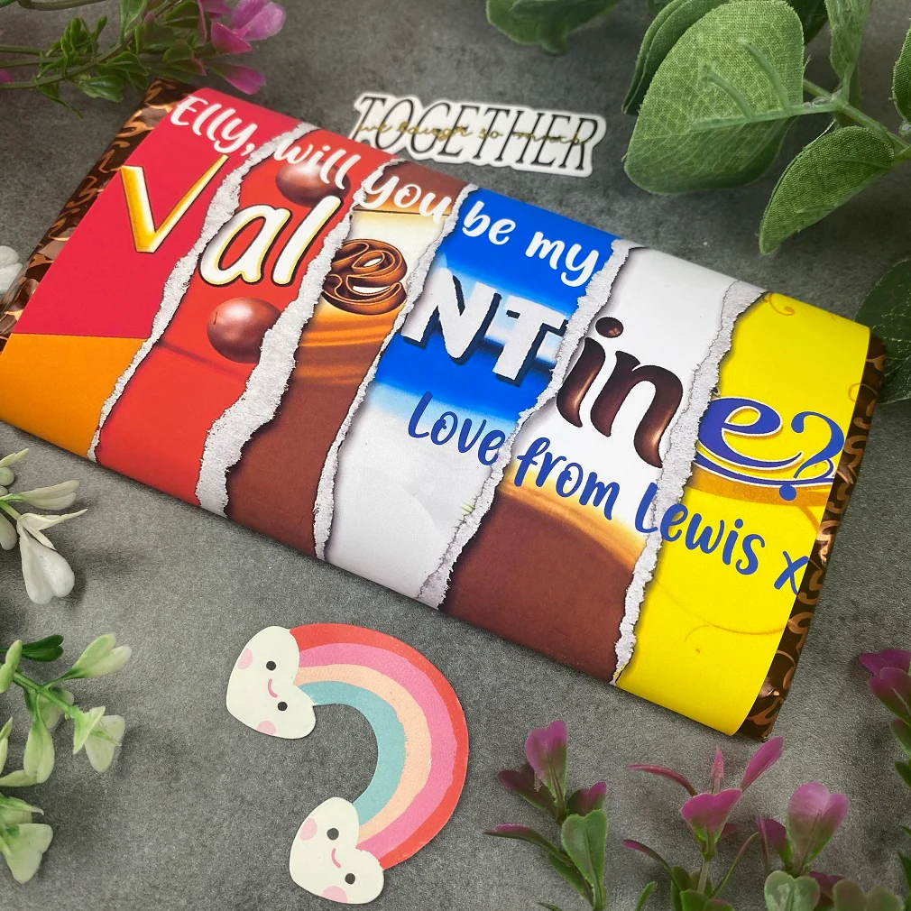 Personalised Will You Be My Valentine Chocolate Bar - Image 8