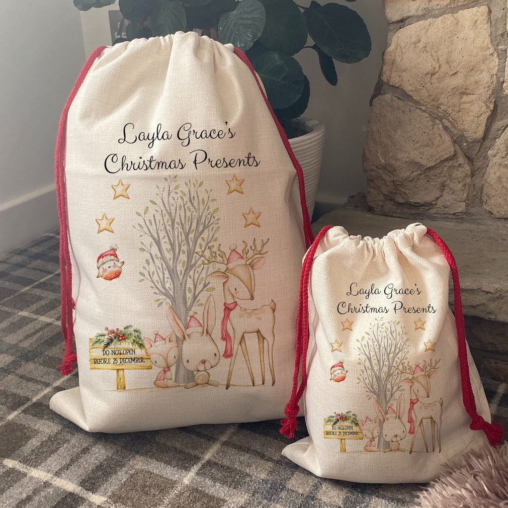 Personalised Woodland Christmas Sack - Image 4