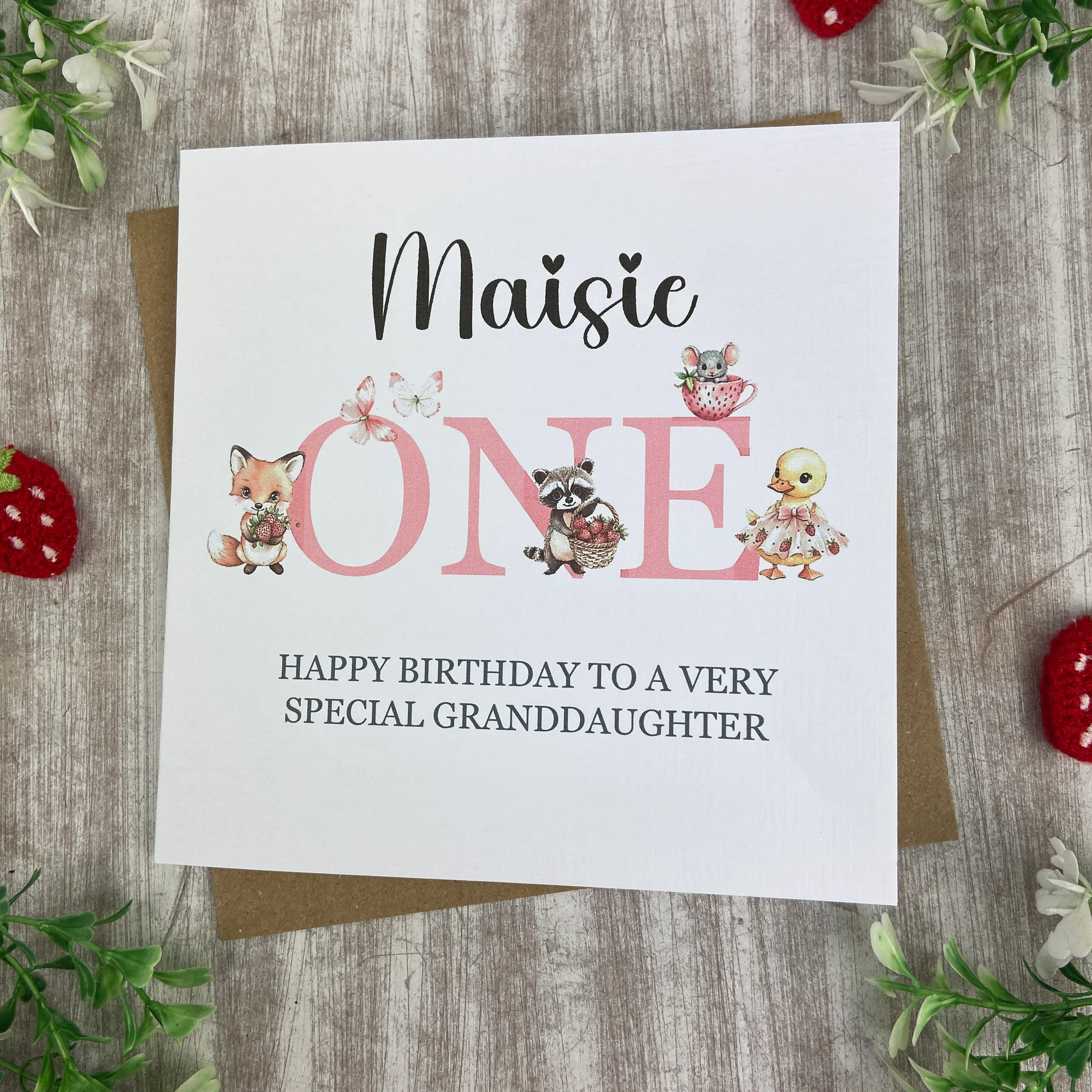 Personalised Woodland Animals 1st Birthday Card - Image 5