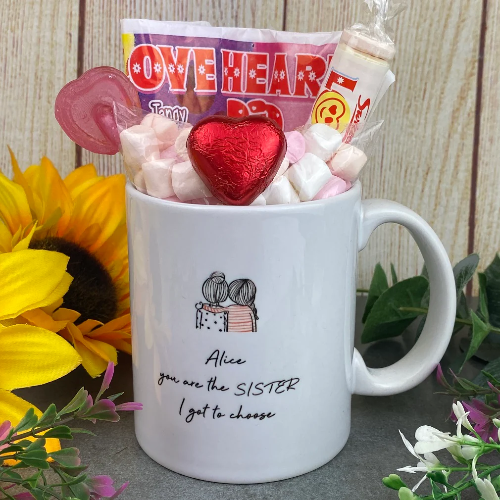 Personalised You Are The Sister I Got To Choose Ceramic Mug