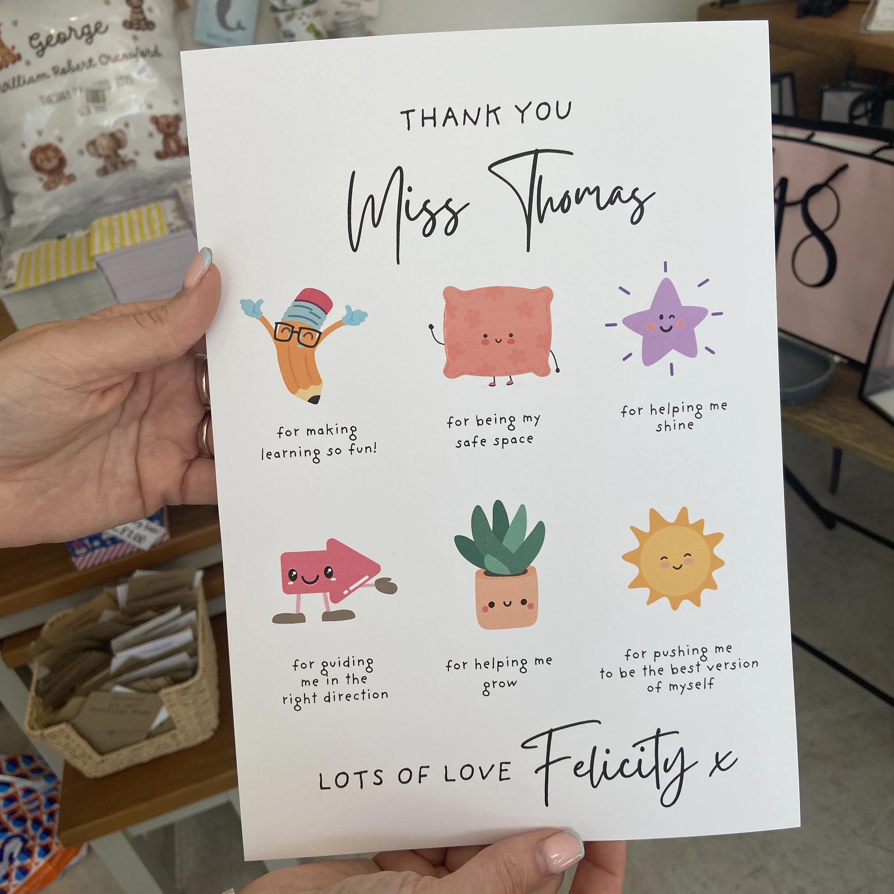 Personalised “Thank You, Teacher” A4 Print – Pay What You Can Afford!