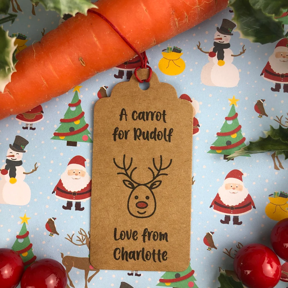 Personalised Rudolph's Carrot Tag