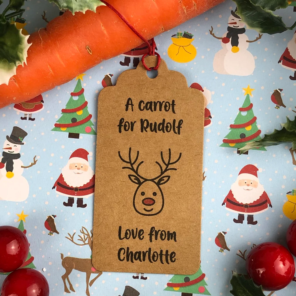 Personalised Rudolph's Carrot Tag - Image 4