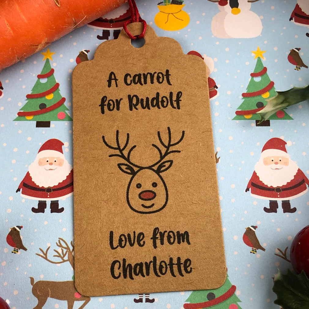Personalised Rudolph's Carrot Tag - Image 6